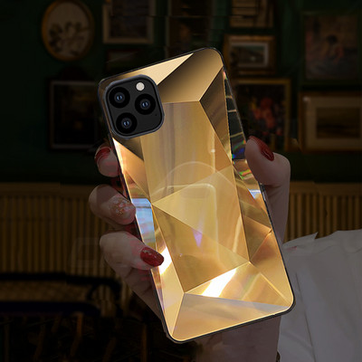 Γυαλιστερή θήκη καθρέφτη διαμαντιού για iPhone 12 11 Pro XS Max XR X Πίσω κάλυμμα TPU Soft Edge Για iPhone 12 mini 7 8 6 Plus SE 2020 Προφυλακτήρας