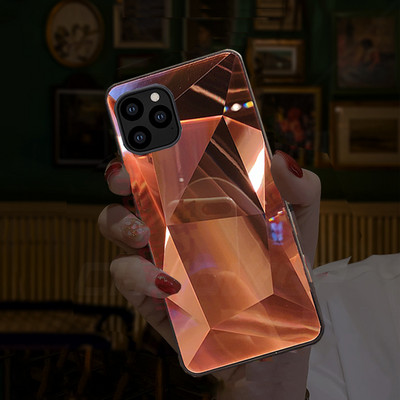 Γυαλιστερή θήκη καθρέφτη διαμαντιού για iPhone 12 11 Pro XS Max XR X Πίσω κάλυμμα TPU Soft Edge Για iPhone 12 mini 7 8 6 Plus SE 2020 Προφυλακτήρας
