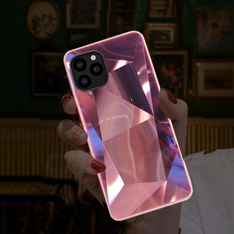 Γυαλιστερή θήκη καθρέφτη διαμαντιού για iPhone 12 11 Pro XS Max XR X Πίσω κάλυμμα TPU Soft Edge Για iPhone 12 mini 7 8 6 Plus SE 2020 Προφυλακτήρας