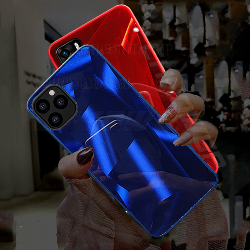 Γυαλιστερή θήκη καθρέφτη διαμαντιού για iPhone 12 11 Pro XS Max XR X Πίσω κάλυμμα TPU Soft Edge Για iPhone 12 mini 7 8 6 Plus SE 2020 Προφυλακτήρας