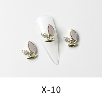 10 komada aluminijske visoke pete nakit za nokte privjesci 3D kruna medvjed srce dijamant luksuzni ukrasi za nokte 2022 metalni pribor za manikuru