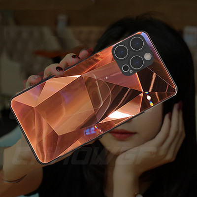 3D Glitter Bling Diamond Mirror Калъф за телефон за iPhone 14 13 12 11 Pro Max X XR XS Max 7 8 Plus Удароустойчив мек TPU заден капак