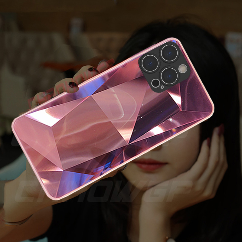 Θήκη τηλεφώνου 3D Glitter Bling Diamond Mirror για iPhone 14 13 12 11 Pro Max X XR XS Max 7 8 Plus Μαλακό πίσω κάλυμμα TPU