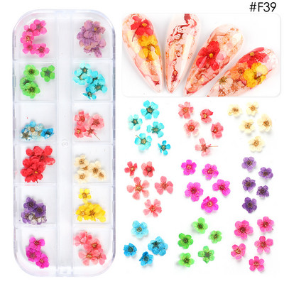 Mix körömdíszítések varázslatok ékszermatricák 3D körömdíszítő matricák minták UV gél lakk nyári manikűr kiegészítők TRF01-10