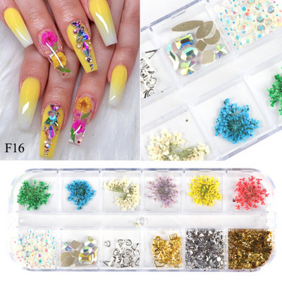 Mix körömdíszítések varázslatok ékszermatricák 3D körömdíszítő matricák minták UV gél lakk nyári manikűr kiegészítők TRF01-10