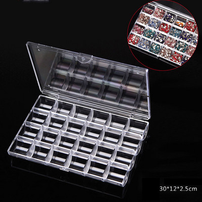 24 Grids ömlesztett vegyes drágakő körömdísz 120 db gyémánt strasszos szív/repülő pillangók/bolygó/medvebűbáj körömdísz