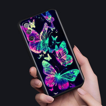 Силиконов калъф за Samsung Galaxy S20 FE S21 Ultra S10 S9 Plus S10e S8 S7 A51 A71 Tpu мек телефон Capas Butterfly