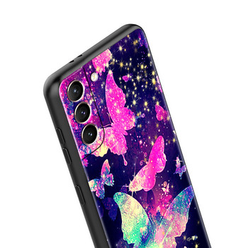 Силиконов калъф за Samsung Galaxy S20 FE S21 Ultra S10 S9 Plus S10e S8 S7 A51 A71 Tpu мек телефон Capas Butterfly