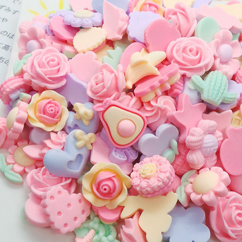 50 бр. Декор за нокти Kawaii Mixed Cake Food Lollipop Clay 3D Assorted Candy Acrylic Nail Rhinestones Decoration Manicure Tool Art