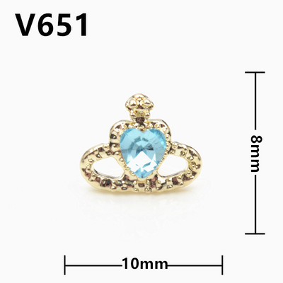5gab. Modes kronis/planētas nagu Rhinestone piekariņi, rotājumi 8*10 mm mīlestības sirds formas dārgakmeņi dimanta rotaslietas DIY nagu mākslai