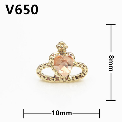 5gab. Modes kronis/planētas nagu Rhinestone piekariņi, rotājumi 8*10 mm mīlestības sirds formas dārgakmeņi dimanta rotaslietas DIY nagu mākslai