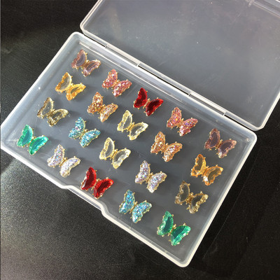 20Pcs/10Pcs 3D Alloy Flying Butterflies Nail Art Glitter Luxury Crystal Jewelry Diamond Jelly Rhinestones For DIY Nail Charms