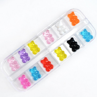 240kom/kutija Unaprijed izrađeni privezak za nokte/dragulji za 8 najboljih 3D dodataka za nokte (2022.) Mašna/kruna/svjetlucavi kamenčići privjesci za nokte Dijamanti