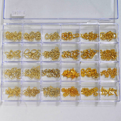 240kom/kutija Unaprijed izrađeni privezak za nokte/dragulji za 8 najboljih 3D dodataka za nokte (2022.) Mašna/kruna/svjetlucavi kamenčići privjesci za nokte Dijamanti