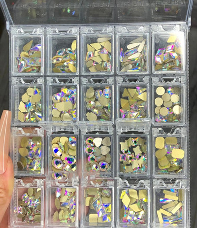 240kom/kutija Unaprijed izrađeni privezak za nokte/dragulji za 8 najboljih 3D dodataka za nokte (2022.) Mašna/kruna/svjetlucavi kamenčići privjesci za nokte Dijamanti