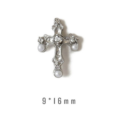 10db Star Nail Art Charms Kristály Strasszkő Ezüst 3D Csillag Dekorációk Fém Ékszerek Metal Deco Kiegészítők