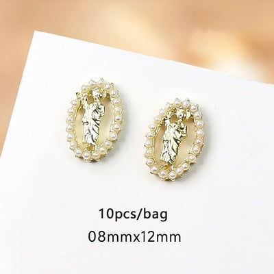 10db Star Nail Art Charms Kristály Strasszkő Ezüst 3D Csillag Dekorációk Fém Ékszerek Metal Deco Kiegészítők