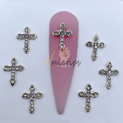 10db Star Nail Art Charms Kristály Strasszkő Ezüst 3D Csillag Dekorációk Fém Ékszerek Metal Deco Kiegészítők