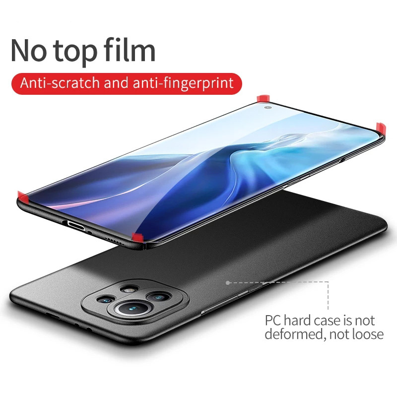 Θήκη σε σκληρό υπολογιστή Xiaomi Mi 11 Lite Ultra Slim Matte Cover for Xiaomi Mi 10 10i 10T 11X 11T 11i 11 Pro Ultra Lite 5G NE