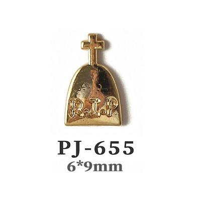 50db Retro Nail Charms Halloween Dekoráció Fém Nail Art Design Koponya Pumpkin Diamond Vintage Luxus Nails Manikűr eszköz