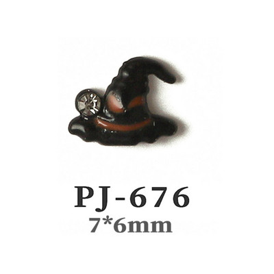 50db Retro Nail Charms Halloween Dekoráció Fém Nail Art Design Koponya Pumpkin Diamond Vintage Luxus Nails Manikűr eszköz