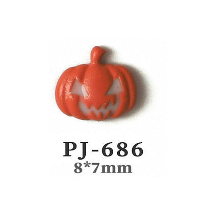 50db Retro Nail Charms Halloween Dekoráció Fém Nail Art Design Koponya Pumpkin Diamond Vintage Luxus Nails Manikűr eszköz