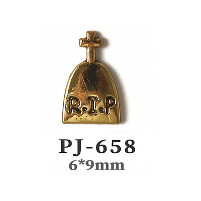 50db Retro Nail Charms Halloween Dekoráció Fém Nail Art Design Koponya Pumpkin Diamond Vintage Luxus Nails Manikűr eszköz