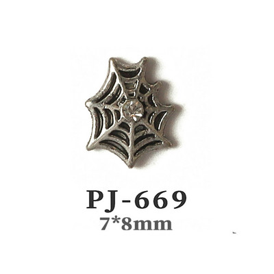 50db Retro Nail Charms Halloween Dekoráció Fém Nail Art Design Koponya Pumpkin Diamond Vintage Luxus Nails Manikűr eszköz