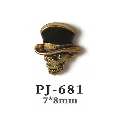 50db Retro Nail Charms Halloween Dekoráció Fém Nail Art Design Koponya Pumpkin Diamond Vintage Luxus Nails Manikűr eszköz