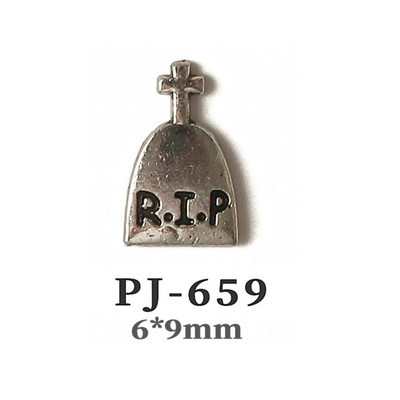 50db Retro Nail Charms Halloween Dekoráció Fém Nail Art Design Koponya Pumpkin Diamond Vintage Luxus Nails Manikűr eszköz