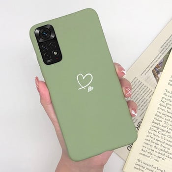 За Xiaomi Redmi Note 11 11S 4G 5G Калъф за телефон Heart Butterfly Diasy Pattern Мек силиконов TPU заден капак за Redmi Note11 11S