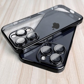 3CG kvadrātveida pārklājuma caurspīdīgs korpuss iPhone 14 13 12 11 Pro Max Plus X XR XS SE 2022 7 8 objektīva aizsargājošs mīksts silikona vāciņš