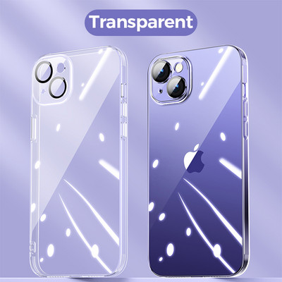 3CG kvadrātveida pārklājuma caurspīdīgs korpuss iPhone 14 13 12 11 Pro Max Plus X XR XS SE 2022 7 8 objektīva aizsargājošs mīksts silikona vāciņš