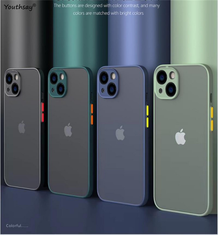 Калъф за iPhone 14 Pro Max за iPhone 14 Pro Max Cover Funda Shell Matte Translucent Hard PC Case за iPhone 14 13 12 Pro Max