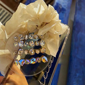 Netaisyklingo ledo kubo nagų dailė Kalnų krištolinio taško dugnas, blizgus krištolinis stiklas, mišraus dydžio 3D pirštų nagų dekoravimas, pasidaryk pats, 20/50 vnt.