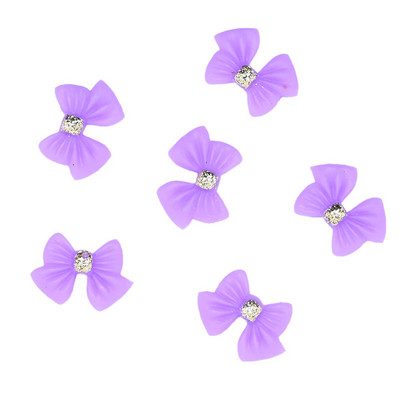 100/50 db masni körömdíszítés, Kawaii aranyos gyanta Bowknot 3D körömbűvek, szalagos masni manikűr körömalkatrészek ZCF025