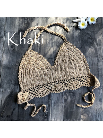 S - XL 9 boja heklani pleteni bikini gornji dio ženskog kupaćeg kostima Ženski kupaći kostim Kupaći kostim za kupanje Izdubljeni gornji dio za plažu V4194B