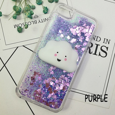 3D Squishy Cat Case за iPhone 5S SE 7 7 Plus Case Liquid Quicksand Glitter Silicone Case за iPhone 8 8 Plus X 6 6s Cover Coque