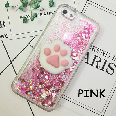 3D Squishy Cat Case за iPhone 5S SE 7 7 Plus Case Liquid Quicksand Glitter Silicone Case за iPhone 8 8 Plus X 6 6s Cover Coque