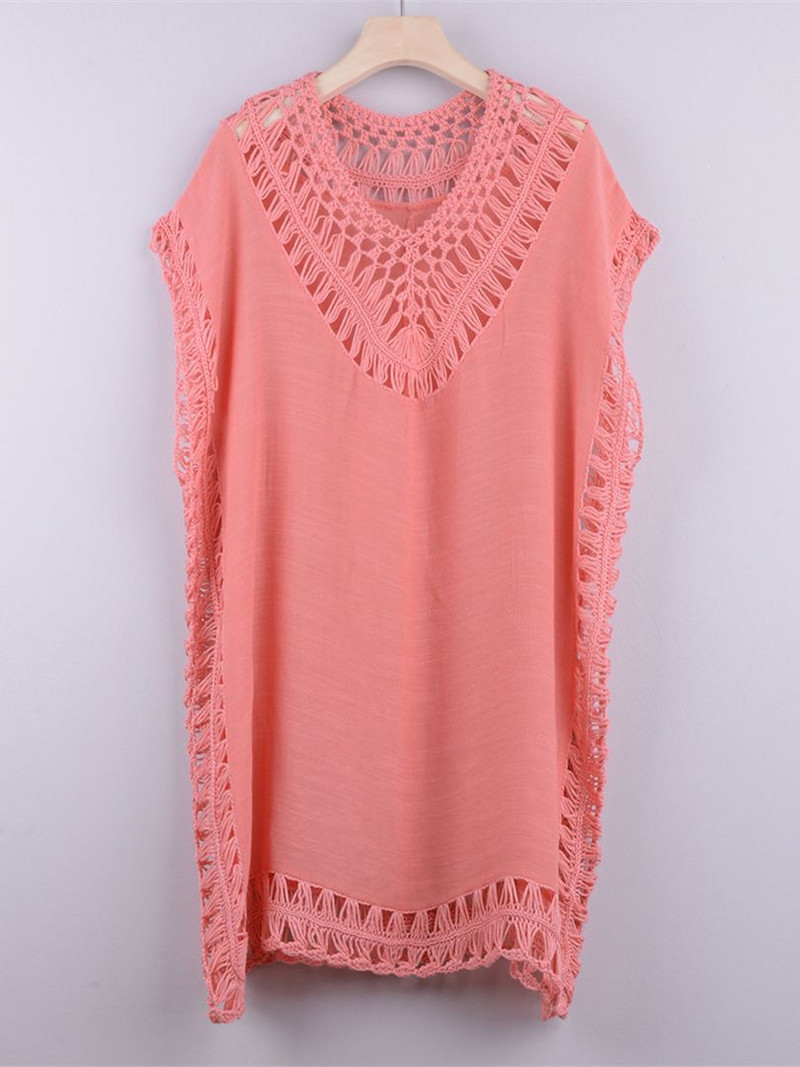 Seksi nove heklane pletene tunike sa 6 boja Prekrivači za plažu Prekrivači Haljina za plažu Odjeća za plažu Ženska V4187