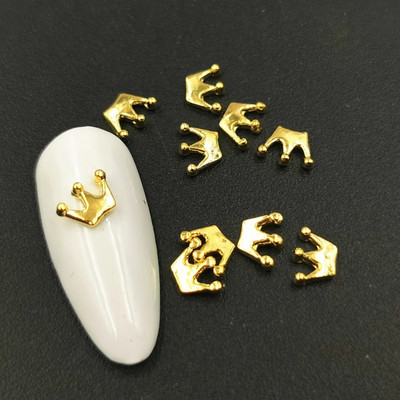 HOT 10db arany és ezüst 3D ötvözet Körömdíszítés 3D Fém Köröm Ékszer Köröm Szépség Kiegészítők Japán retro manikűr varázslatok