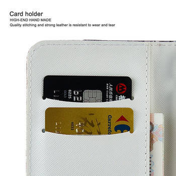 Кожен калъф Wallet Laser Flash Powder за Samsung Galaxy S23 Ultra S22 Plus S21 S20 FE A04s A13 A14 A33 A51 A52 A53 A71 A72 A73