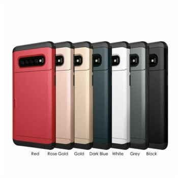 Για Samsung Galaxy S10 Plus S10E S10 5G S9 S8 S7 S6 Edge S5 Θήκη Slide Armor Κάλυμμα υποδοχής κάρτας πορτοφολιού για Samsung Note 9 8