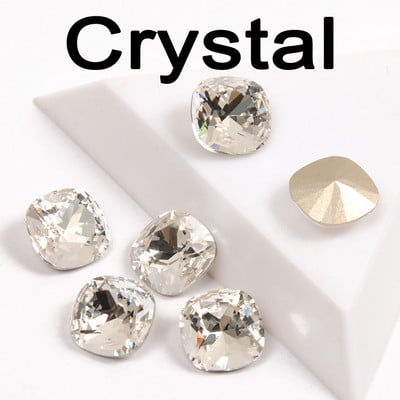 21 buc. Dimensiune mică, 8 mm, formă tăiată pernă, unghii de cea mai bună calitate, strasuri fanteziste pe strasuri, pietre cu sclipici de frumusețe pentru bijuterie pentru arta unghiilor