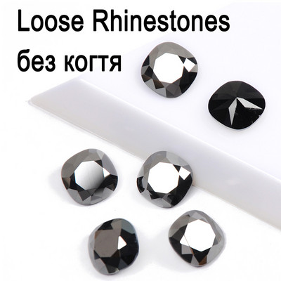 21 buc. Dimensiune mică, 8 mm, formă tăiată pernă, unghii de cea mai bună calitate, strasuri fanteziste pe strasuri, pietre cu sclipici de frumusețe pentru bijuterie pentru arta unghiilor