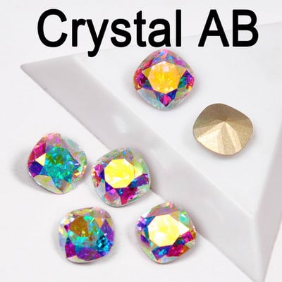 21 buc. Dimensiune mică, 8 mm, formă tăiată pernă, unghii de cea mai bună calitate, strasuri fanteziste pe strasuri, pietre cu sclipici de frumusețe pentru bijuterie pentru arta unghiilor