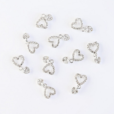 10db Evil Eye Nails Art Charms 3D gyémánt berakás széle Blue Eyes ötvözet fém köröm ékszer 9,7*17mm manikűr dekorációs kiegészítő