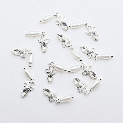 10db Evil Eye Nails Art Charms 3D gyémánt berakás széle Blue Eyes ötvözet fém köröm ékszer 9,7*17mm manikűr dekorációs kiegészítő