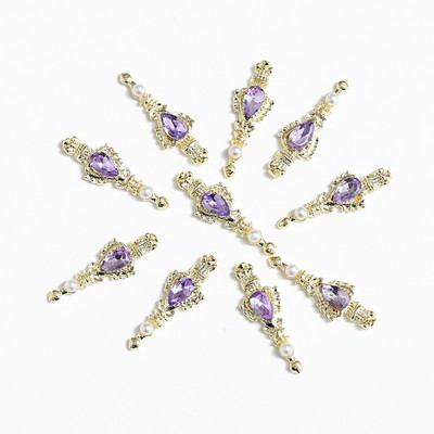 10db Evil Eye Nails Art Charms 3D gyémánt berakás széle Blue Eyes ötvözet fém köröm ékszer 9,7*17mm manikűr dekorációs kiegészítő
