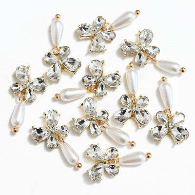 10db Evil Eye Nails Art Charms 3D gyémánt berakás széle Blue Eyes ötvözet fém köröm ékszer 9,7*17mm manikűr dekorációs kiegészítő